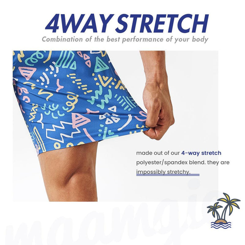 stretch mens swim trunks