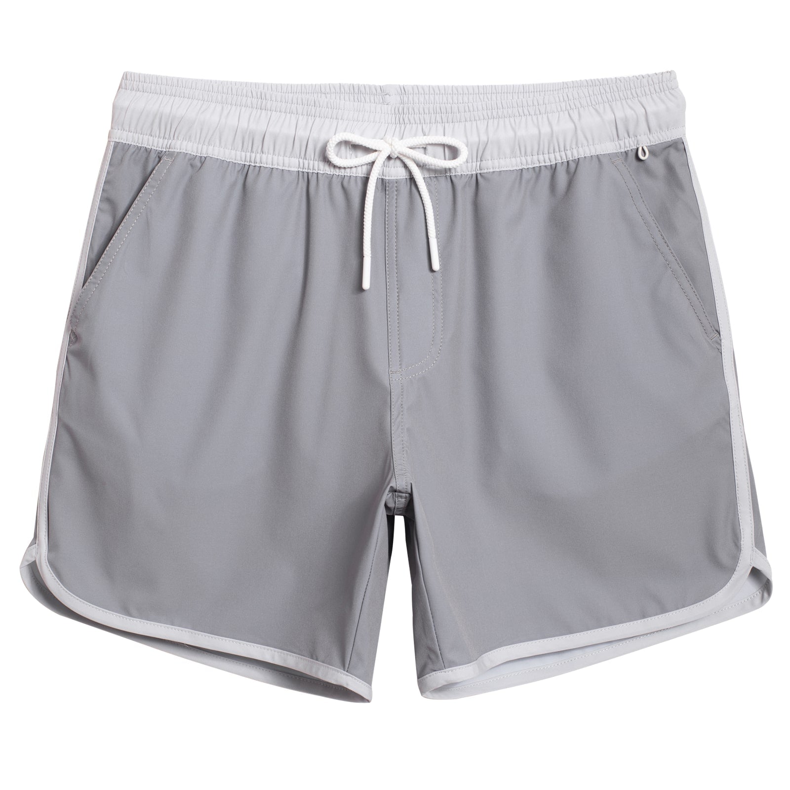 5.5 Inch Inseam Stretch Grey Athletic Gym Shorts