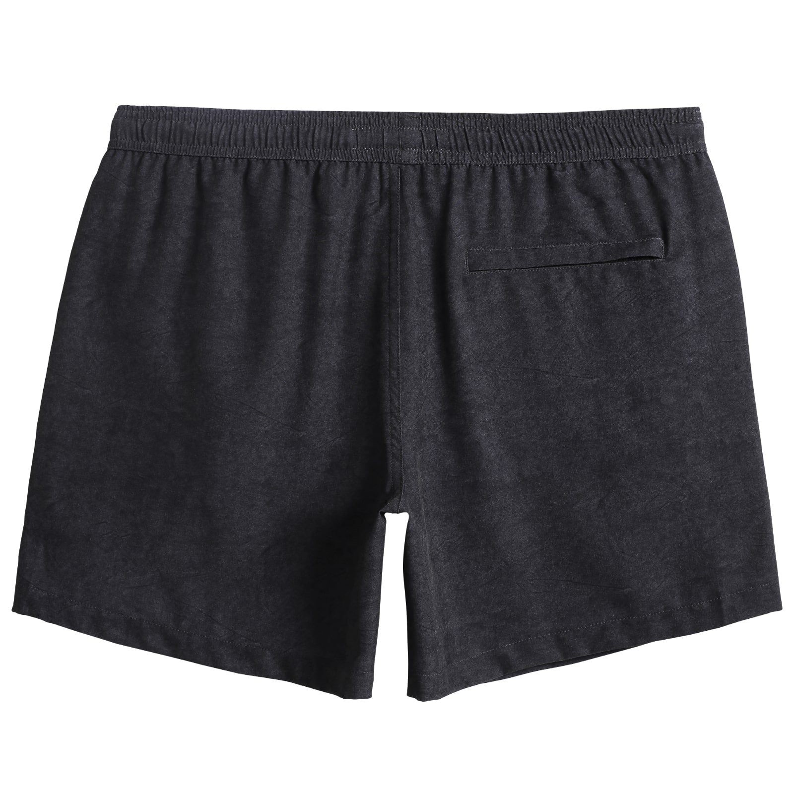 5.5 Inch Inseam Stretch Solid Black Swim Trunks