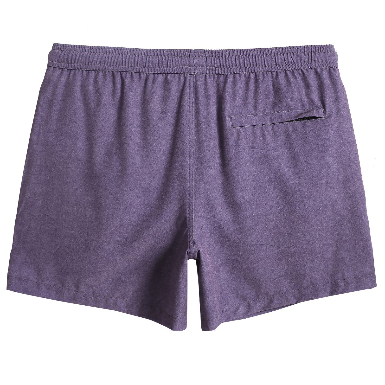 5.5 Inch Inseam Stretch Solid Purple Swim Trunks