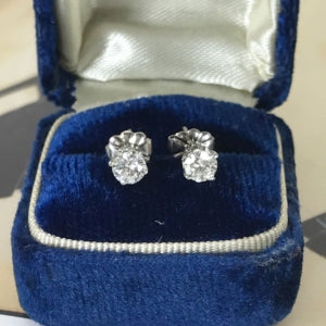 Vintage diamond stud earrings