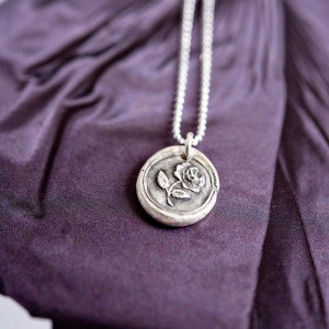 rose wax seal handmade necklace