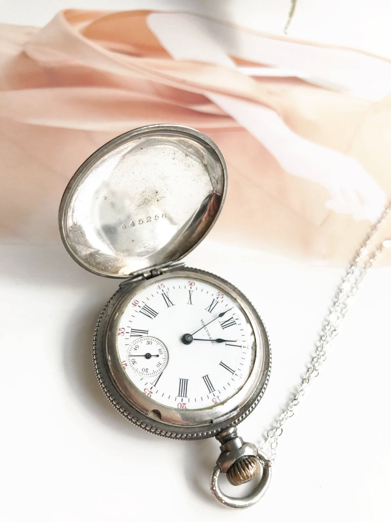 1920's pocket watch | Elgin & Star Art Deco engraved ladies style watch | flower fence design | nonworking timepiece | Peaky Blinders