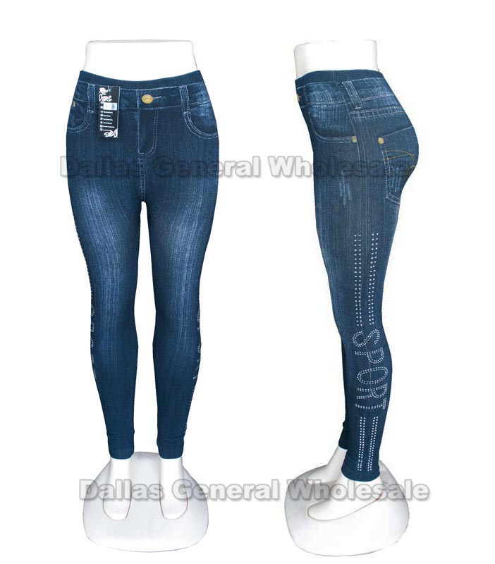 Ladies Cute Pull On Capris Jeggings Wholesale