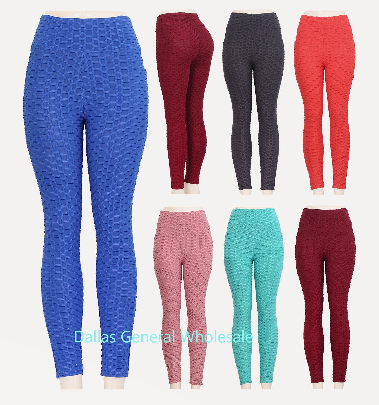 Active Waffle Leggings W/ Pockets Wholesale