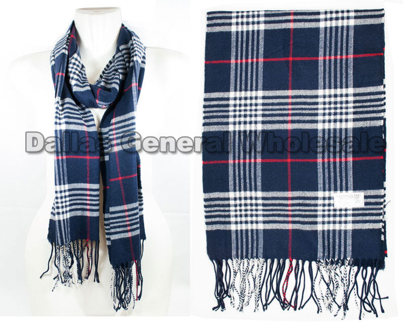 Plaid Printed Cashmere Feel Scarf Wholesale