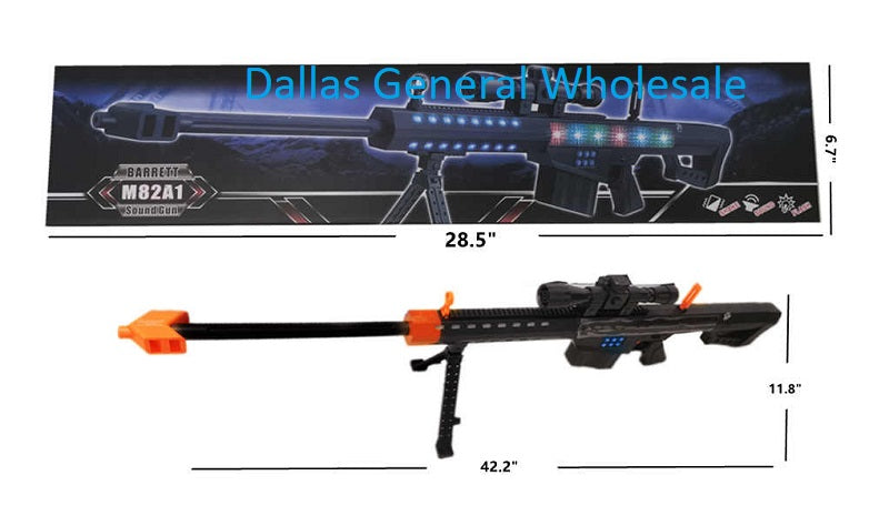  Barrett Sniper Rifle Machine Gun M82A1 Toy War Gun for Kids  Boys 107cm High-Powered Flash Electric Gun with Flashing Lights, Firing  Sound and Vibration : Toys & Games