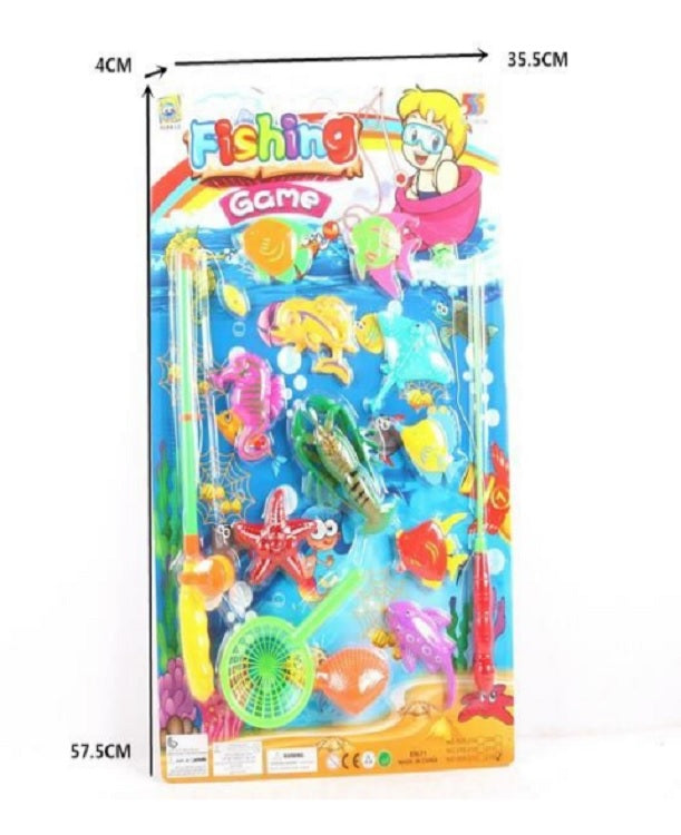 Magnetic Fishing Toy Set with Poles, Nets and Malaysia