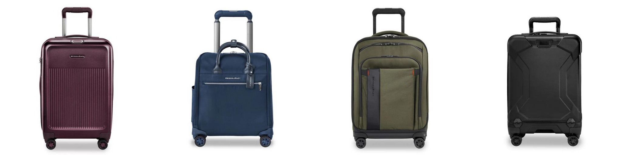 multiple pieces of spinner four-wheel luggage