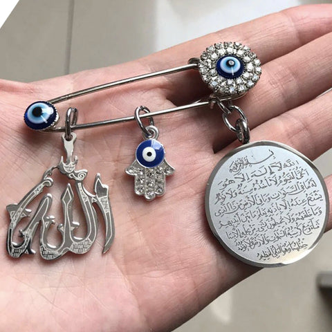 Allah Turkish evil eye Scarf Hijab brooch