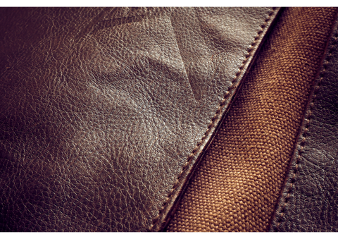 close up of a piece of brown leather