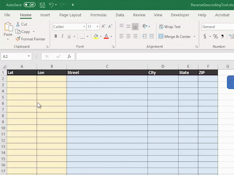 Excel Reverse Geocoder 2.0
