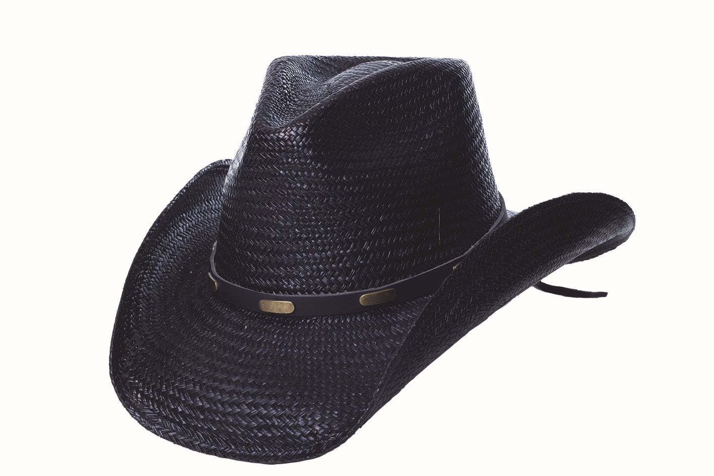 straw cowboy hat black