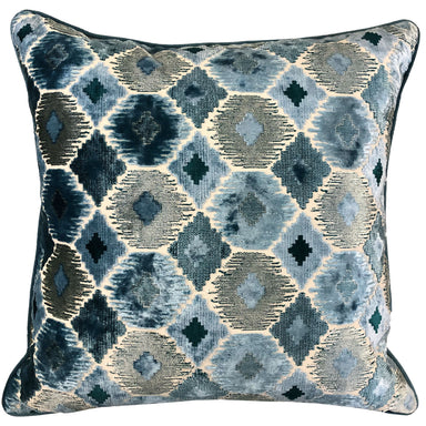 Rodeo Home Vika Checkered Cut Velvet Decorative Pillow