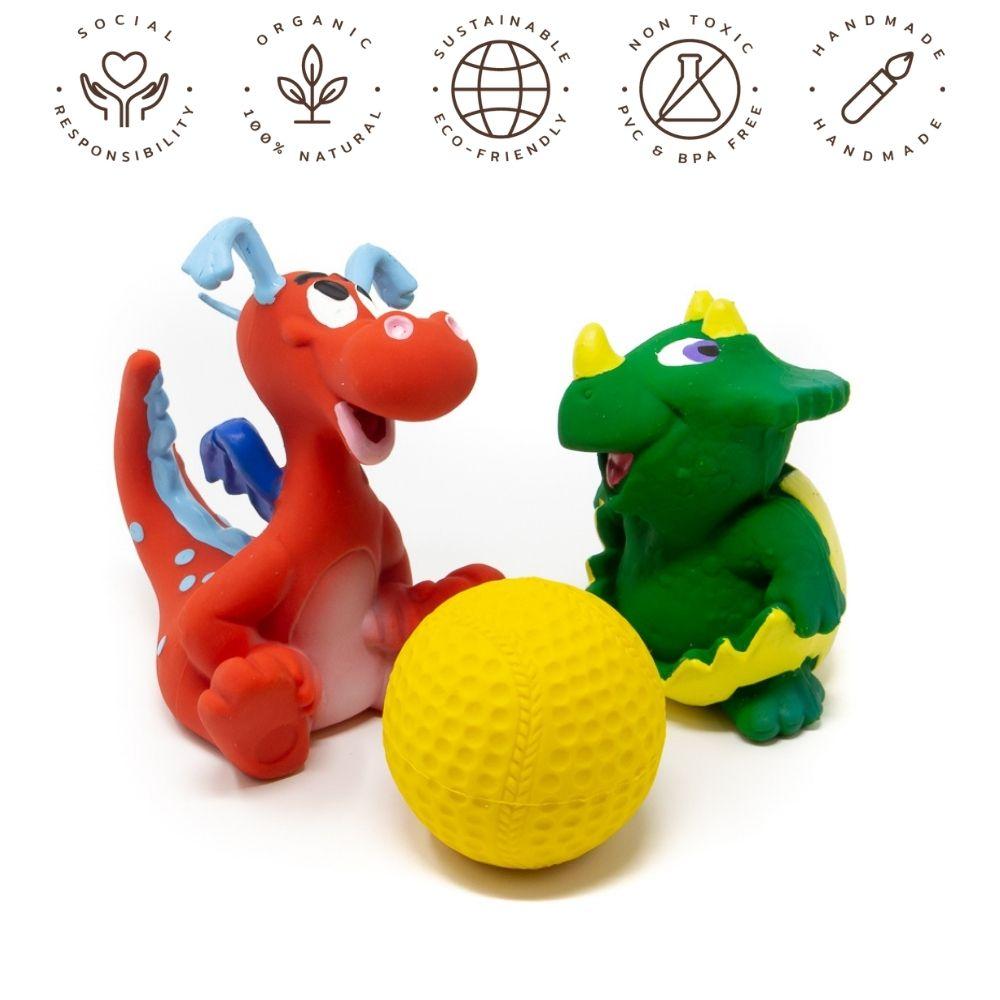 NOVOLAN Dog Chew Toy Suction Cup for Dinosaur Egg, Durable Rubber