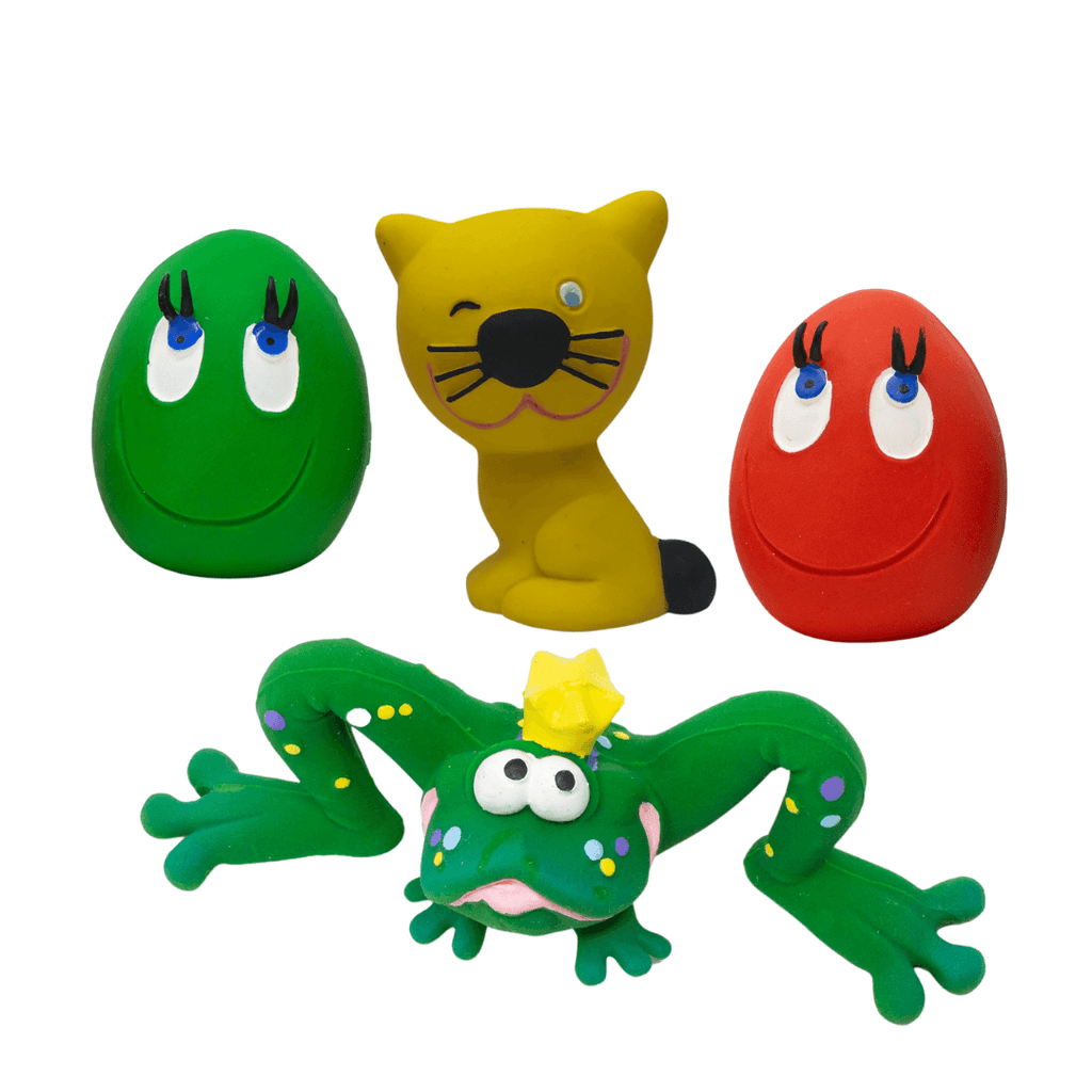 LANCO sensory caterpillar - squeaky dog toys - soft natural rubber
