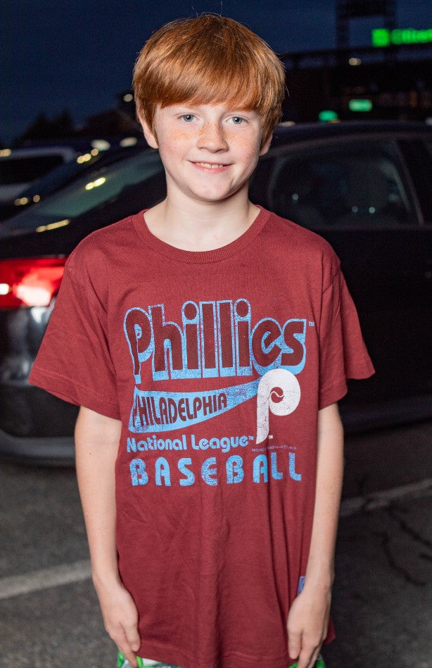 Stitches Philadelphia Phillies Youth Independence Hall Light Blue T-Shirt