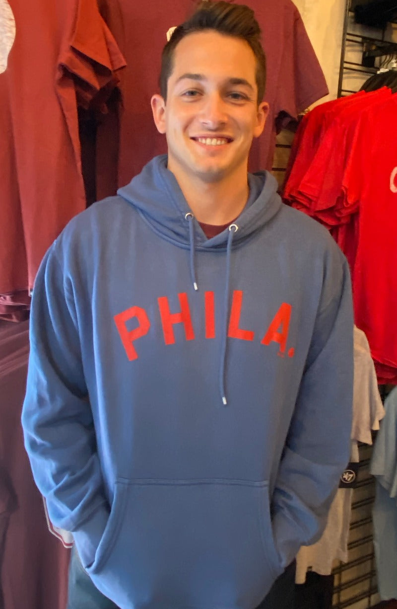 Philadelphia Phillies Throwback Grey Wordmark hooded sweatshirt