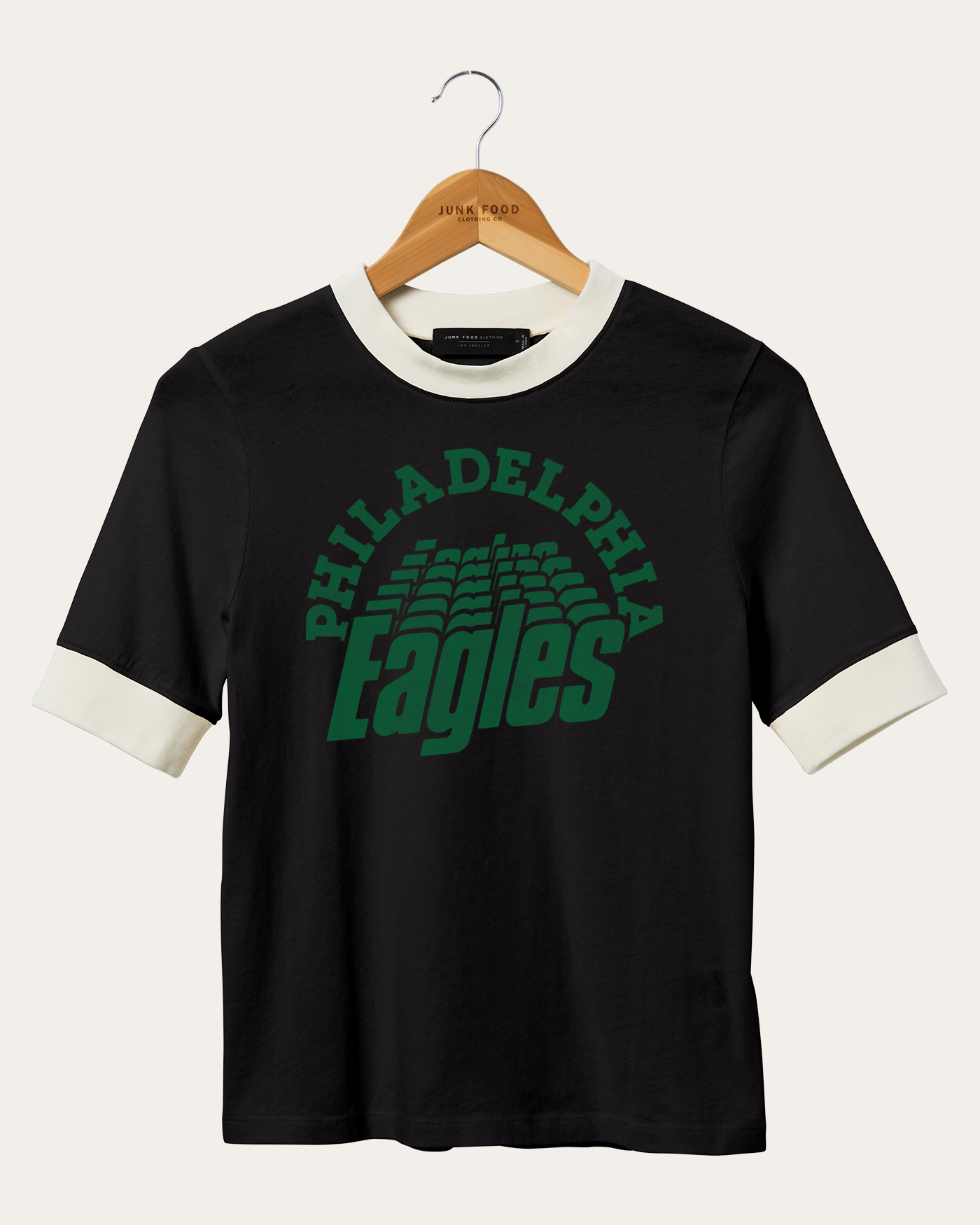 Philadelphia Eagles Women's Slim Ringer Tee