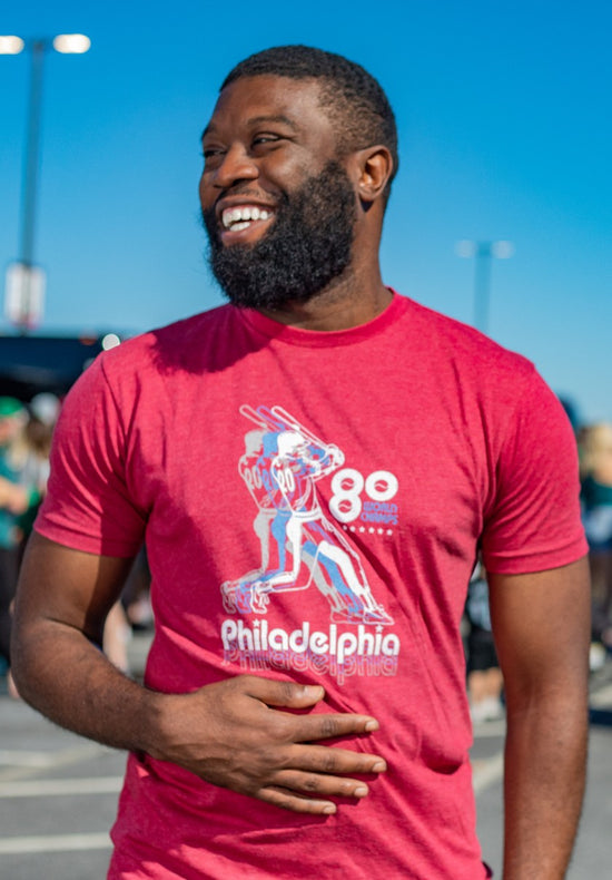 Philadelphia Phillies Independence Hall Relay Grey Tee