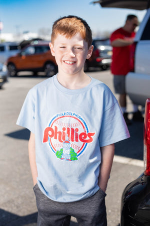 Philadelphia Phillies Powder Blue Franklin Tee - Shibe Vintage Sports