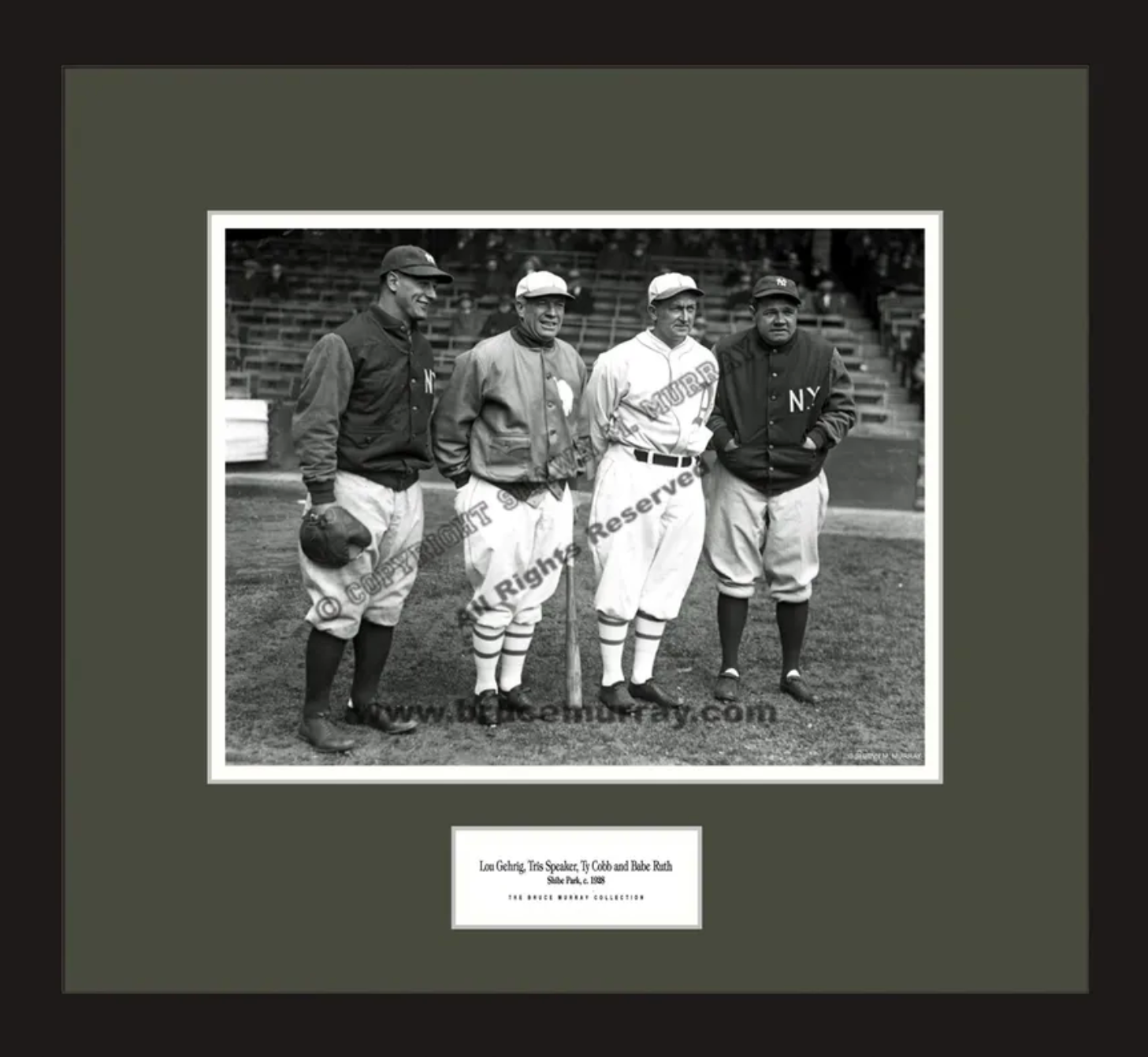 Babe Ruth Final Career Game, 1935 - Framed