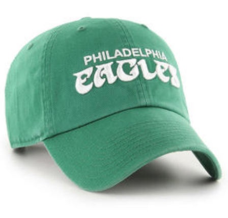 Philadelphia Eagles Vintage Logo Black Clean Up Hat - Shibe