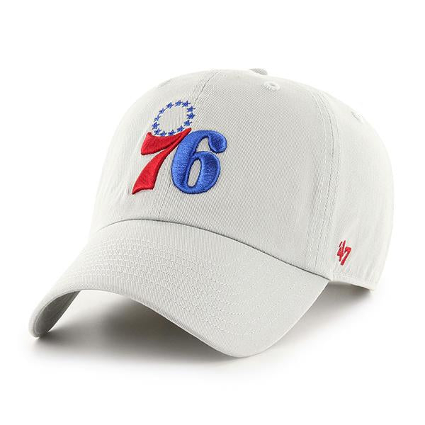 Philadelphia 76ers White Clean Up Logo Hat