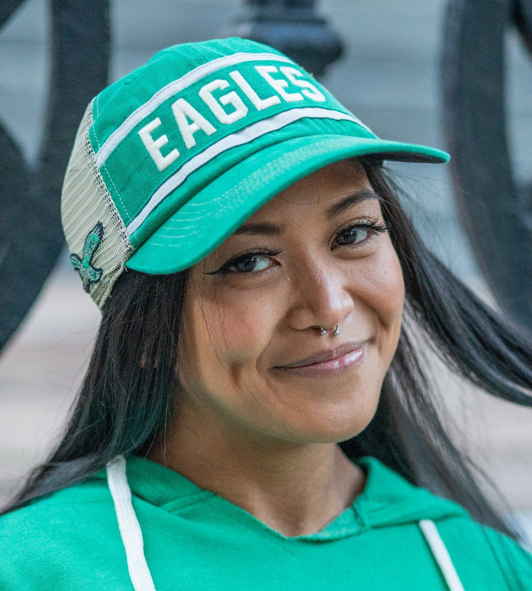 Philadelphia Eagles Kelly Green Cleanup Hat With Vintage, 45% OFF