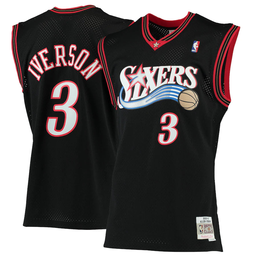 Philadelphia 76ers Allen Iverson Authenic Red Jersey - Shibe Vintage Sports