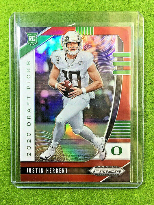 2020 PANINI PRIZM DP JUSTIN HERBERT #102 PINK PULSAR PRIZM ROOKIE