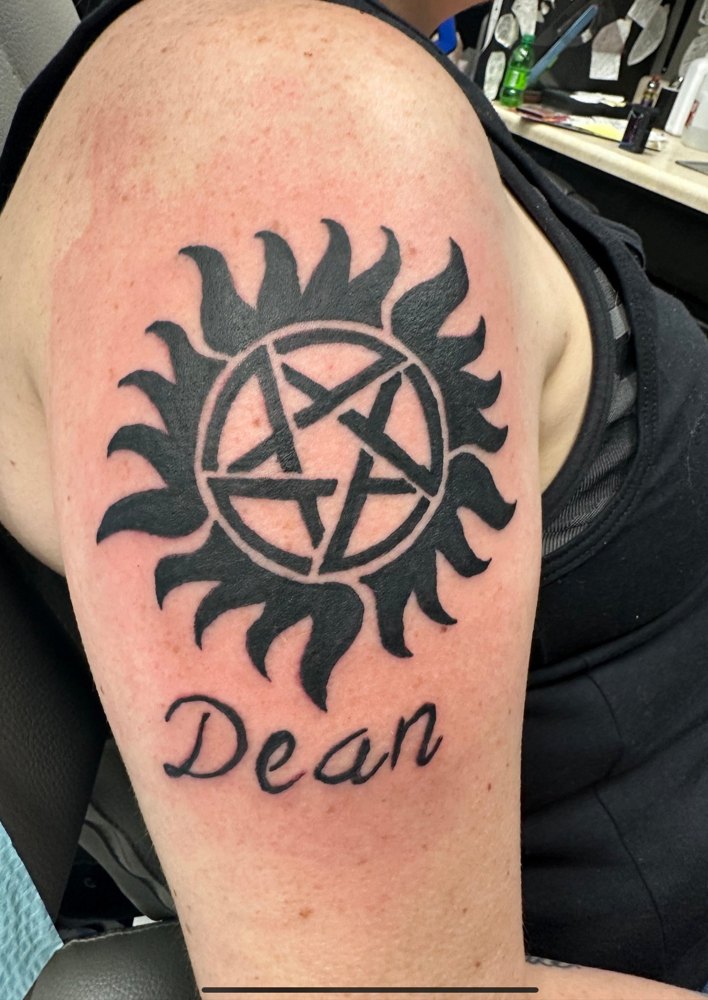 Welcome, Friends | Supernatural tattoo, Supernatural, Anti possession tattoo