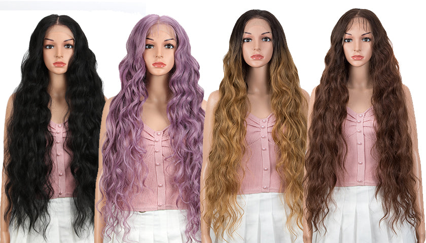 BONI | Easy 360 Synthetic Lace Frontal Wigs | 13*6 Long Wavy Wig | 31 inch Wig