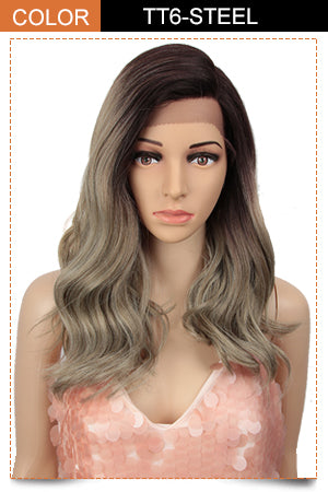 medium long wavy wig side part