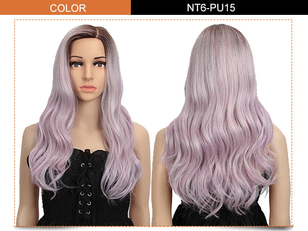 6.5*4.5 Mono Lace Wig | 22 Inch Natural Wavy | Light Lavender | Elin by Noble
