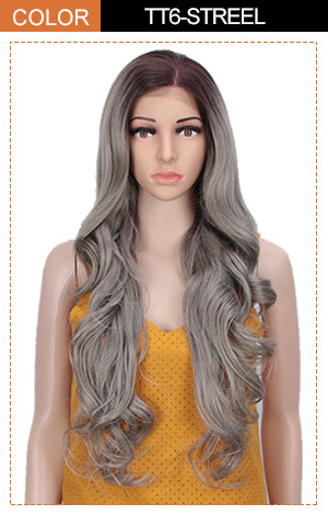 Easy 360 Synthetic HD Lace Frontal Wig | 28 Inch Long  Wavy Wig | Queen by Noble