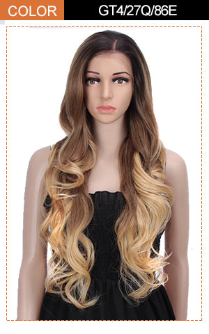 Easy 360 Synthetic HD Lace Frontal Wig | 28 Inch Long  Wavy Wig | Queen by Noble