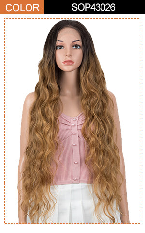 BONI | Easy 360 Synthetic Lace Frontal Wigs | 13*6 Long Wavy Wig | 31 inch Wig
