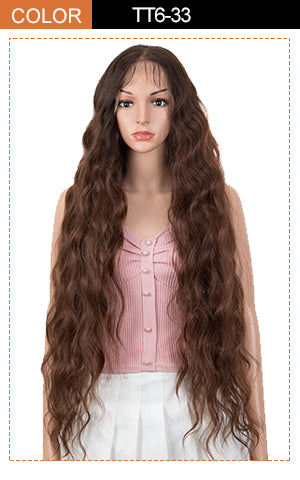 BONI | Easy 360 Synthetic Lace Frontal Wigs | 13*6 Long Wavy Wig | 31 inch Wig