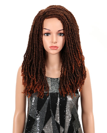 22 Inch Synthetic Lace Front Wigs For Black Women Brown Braids