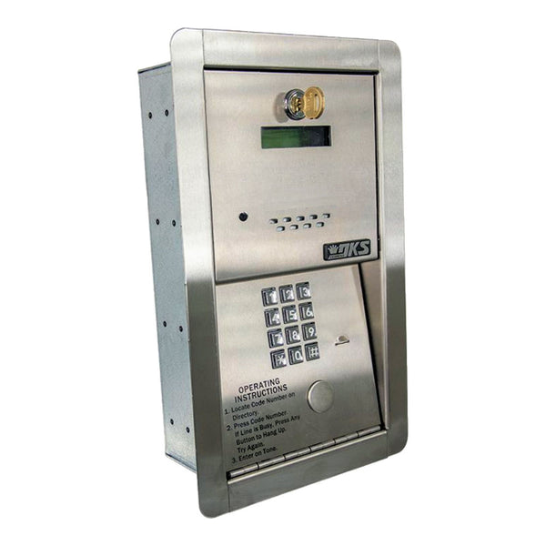 Doorking 1802-089 Flush Mount Telephone Intercom Entry System