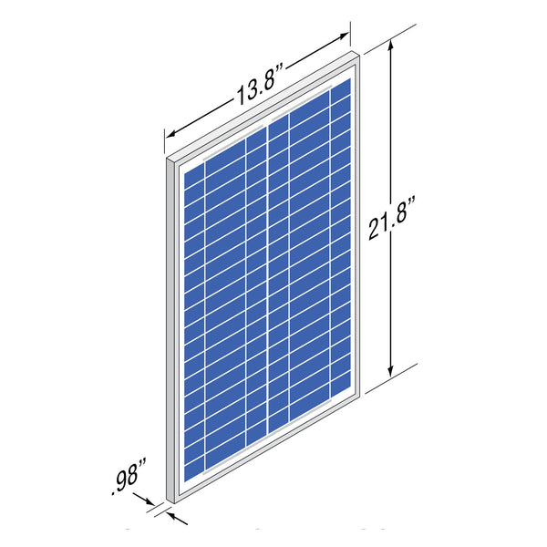 Doorking 2000-076 Solar Panel 24v, 20 Watts