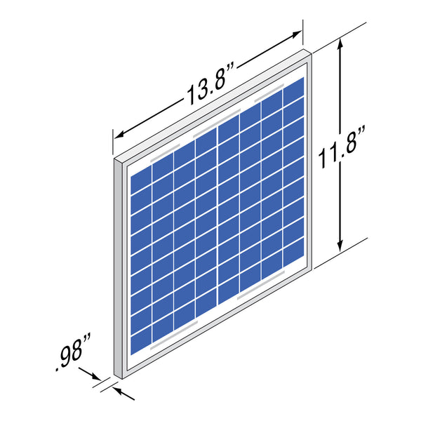 Doorking 2000-077 Solar Panel 24v / 10 Watts