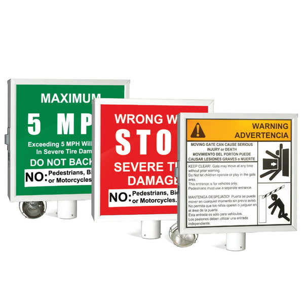 Doorking 1615-034 Warning Sign Replacement Panel (Green)