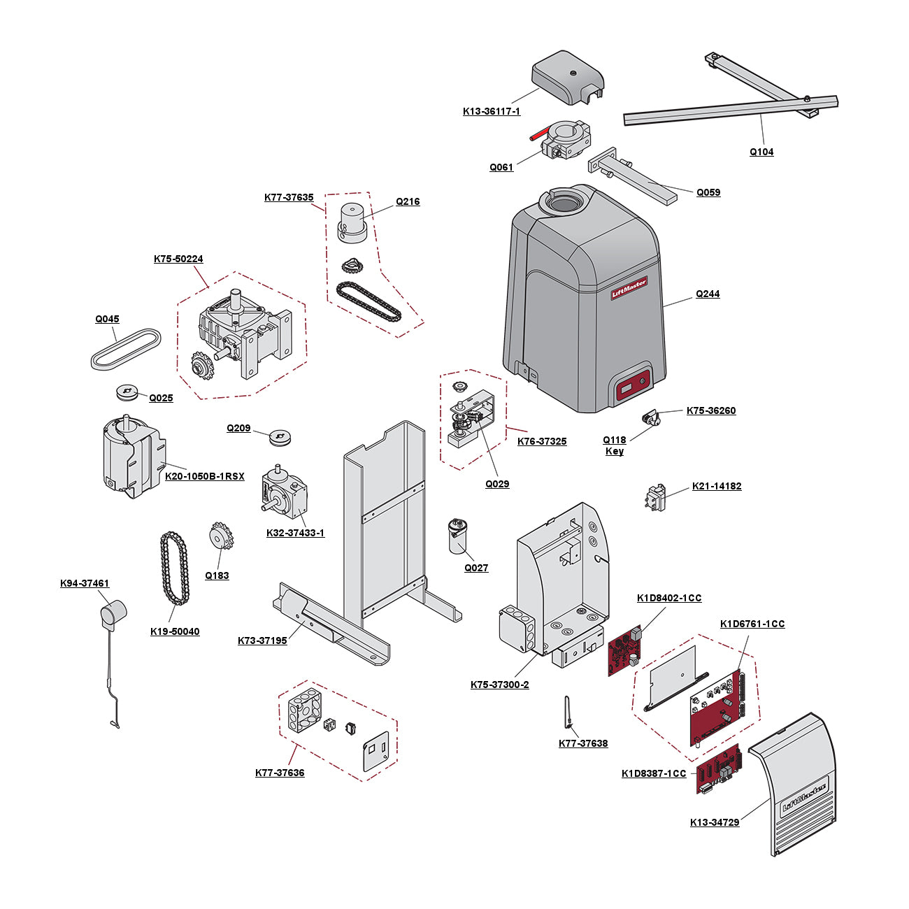 Liftmaster CSW200-UL Parts Diagram