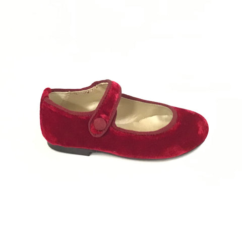 red velvet mary janes