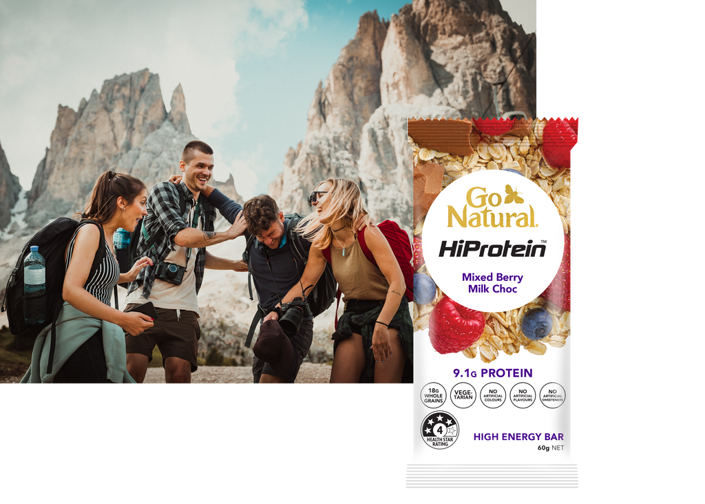 Go Natural Hi protein energy bars healthy snacks