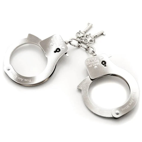 YOU ARE MINE METAL HANDCUFFS | FIFTY SHADES OF GREY