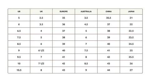 versace jeans shoes size chart