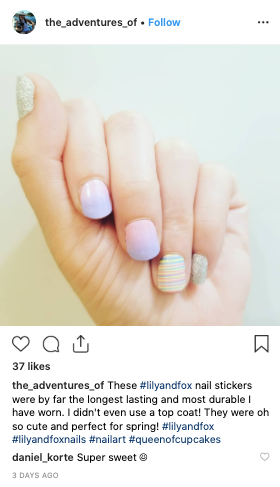 review from a Lily and Fox Customer on Instagram